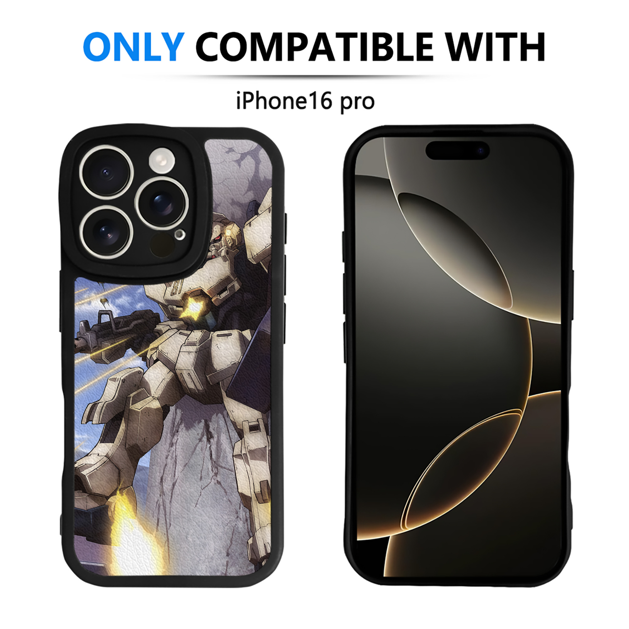（画像用） 機動戦士ガンダム Mobile Suit Gundam 【iPhone 16シリーズ対応】シリコンスマホケース（レザー調） 材質：シリコン